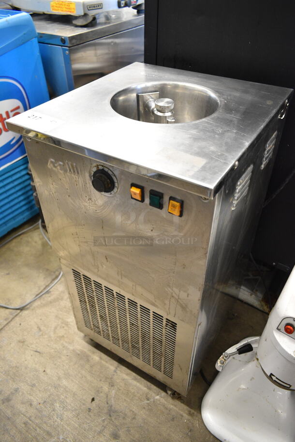 Musso 7 Stainless Steel Commercial Floor Style Ice Cream Maker on Commercial Casters. 115 Volts, 1 Phase.  - Image 2 of 6