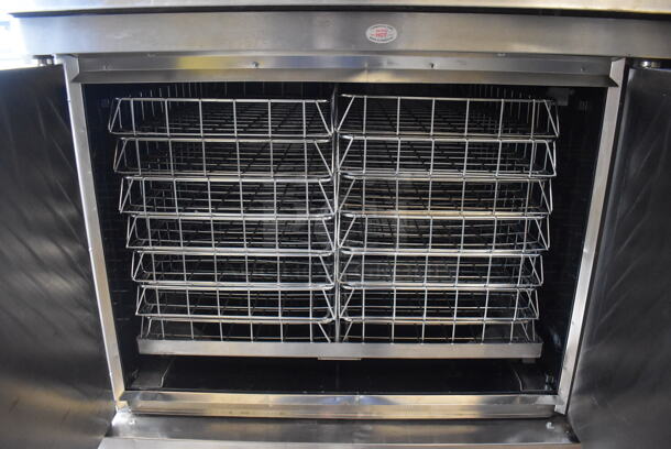 2 Blodgett ENERGY STAR Stainless Steel Commercial Electric Powered Full Size Convection Oven w/ Solid Doors and Thermostatic Controls. 208-240 Volts, 3 Phase. 38x40x71.5. 2 Times Your Bid! - Image 8 of 9