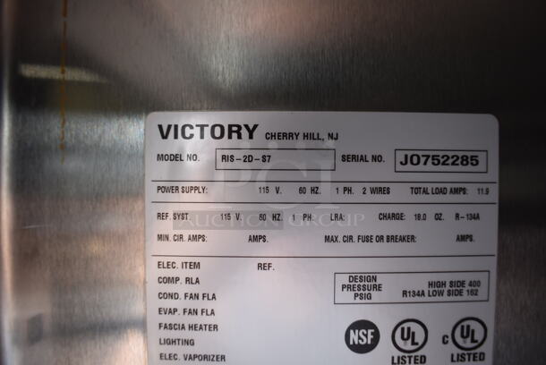 Victory RIS-2D-S7 Commercial Stainless Steel Two-Door Roll-In Cooler. 115V, 1 Phase. Tested and Working! - Image 6 of 6