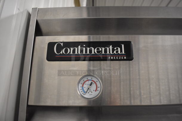 Continental 2FE Stainless Steel Commercial 2 Door Reach In Freezer on Commercial Casters. 115 Volts, 1 Phase. 57x34x82. Tested and Working! - Image 2 of 5