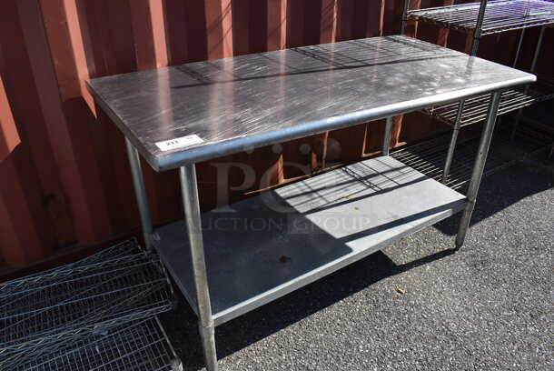 Stainless Steel Commercial Table w/ Metal Under Shelf. 60x30x36 - Image 1 of 4