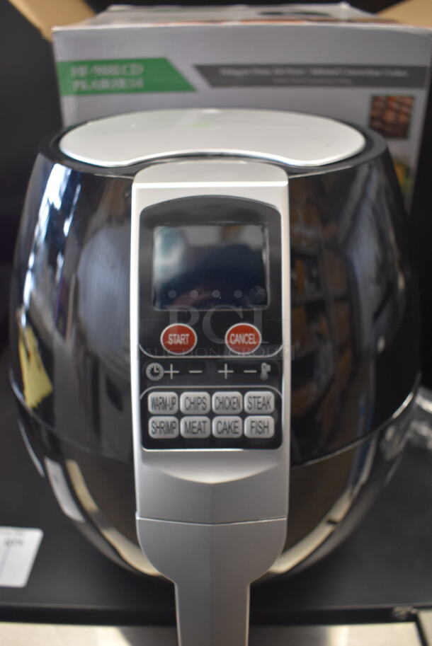 IN ORIGINAL BOX! Nutrichef HF-988LCD PKAIRFR54 Metal Countertop Air Fryer. 12x14x13 - Image 4 of 5
