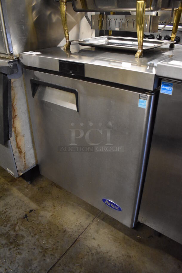 Atosa MGF8401GR Stainless Steel Commercial Single Door Undercounter Cooler on Commercial Casters. 115 Volts, 1 Phase. 27.5x30x34. Tested and Working! - Image 3 of 6