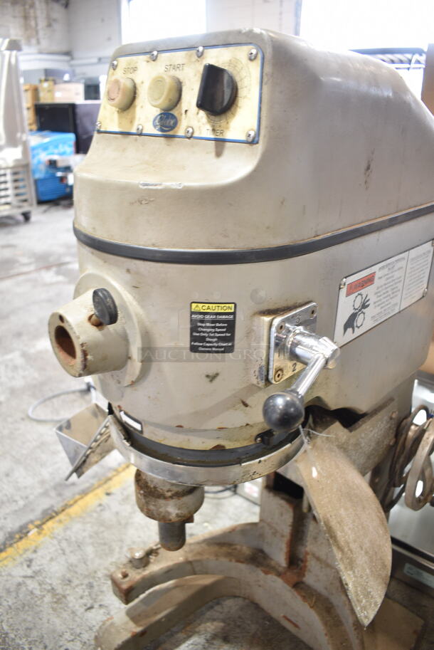 Globe SP60 Metal Commercial Floor Style 60 Quart Planetary Dough Mixer w/ Bowl Guard. 208 Volts, 3 Phase.  - Image 6 of 7