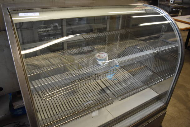 Stainless Steel Commercial Floor Style Refrigerated Deli Display Case Merchandiser w/ Racks. 48x35x50. Tested and Powers On But Does Not Get Cold - Image 2 of 4