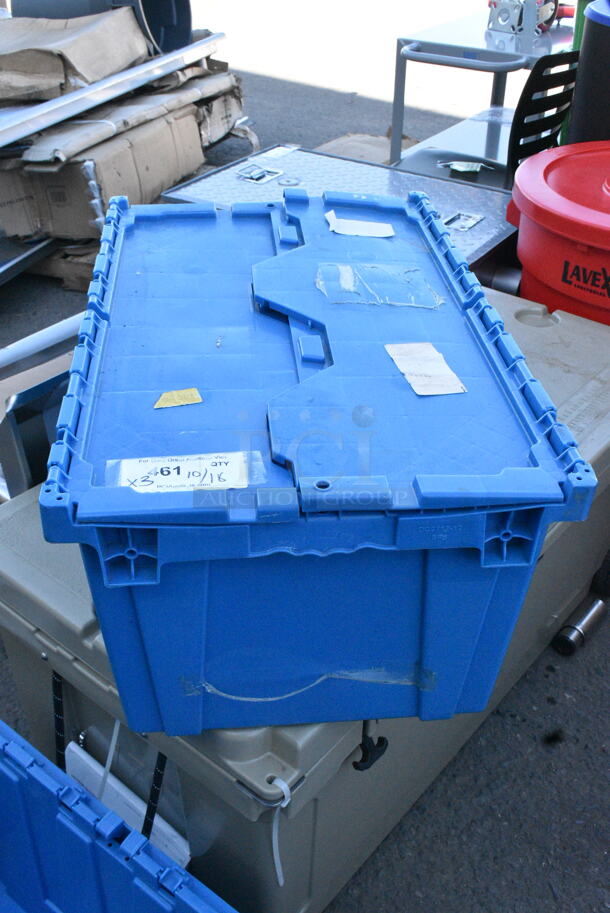 3 Blue Poly Bins. 3 Times Your Bid! - Image 3 of 5
