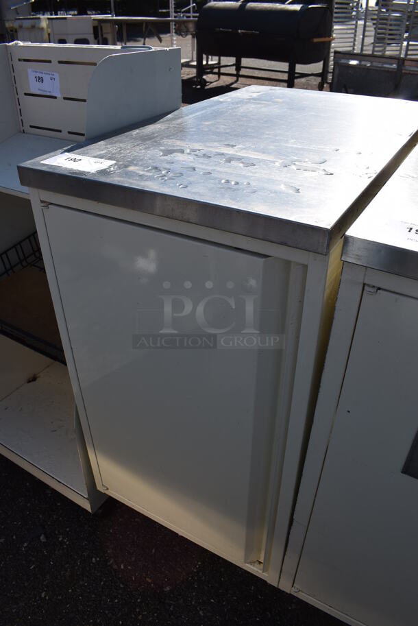 White Metal Counter w/ Stainless Steel Countertop, Door and Under Shelves. 18x30x36 - Image 3 of 4