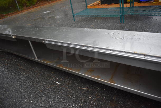 Stainless Steel 2 Tier Over Shelf w/ 2 Attached Order Holding Rods. 120x15x17 - Image 3 of 5