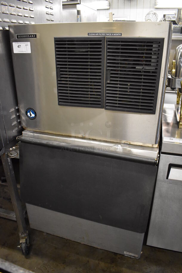 Hoshizaki KML-450MAH Stainless Steel Commercial Ice Machine Head on Commercial Ice Bin. 115-120 Volts, 1 Phase. 31x34x55.5 - Image 3 of 5