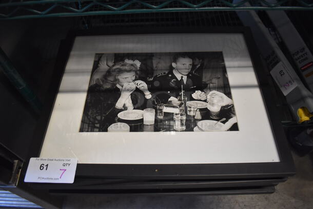 7 Framed Black and White Pictures. 21.5x0.5x17.5. 7 SRP-275IIIC