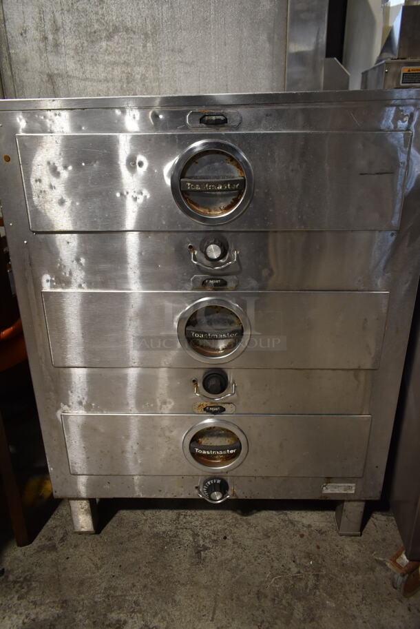 Toastmaster Stainless Steel Commercial Electric Powered 3 Drawer Food Warmer. Cannot Test Due To Plug Style - Image 3 of 8