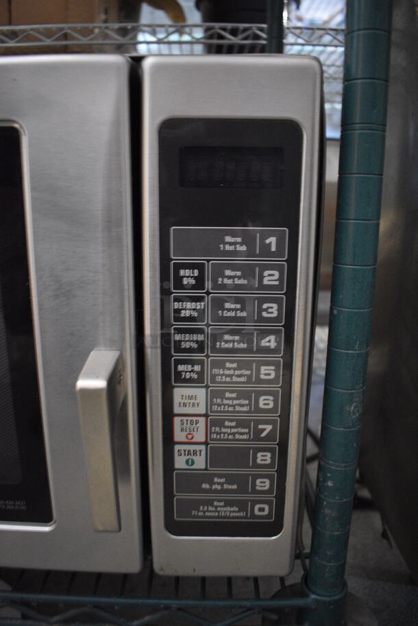 Amana Stainless Steel Commercial Countertop Microwave Oven. 21.5x19x14 - Image 2 of 3