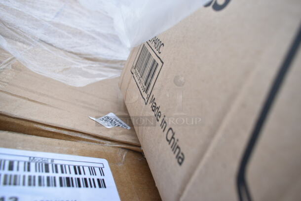 PALLET LOT of 25 BRAND NEW Boxes Including Hamilton Beach 6126-908R Blender Container, 127P400C Choice 4 oz. Clear Plastic Souffle Cup / Portion Cup - 2500/Case, Solo P200N 2 oz. Translucent Polystyrene Souffle / Portion Cup - 2500/Case, 304FND5811R Acopa Foundations 16 oz. Red Wide Rim Melamine Pasta Bowl - 12/Pack, Town 56913S 96 Cup Sushi Rice Container with Stainless Steel Finish, 128HD32COMBO Choice Heavy Duty Microwavable Plastic Deli Container, 4339BULK White Uncoated Paper Plates, 395RP10 EcoChoice No PFAS Added 10" Natural Bagasse Blend 3 Compartment Plate - 500/Case. 25 Times Your Bid!  - Image 8 of 12