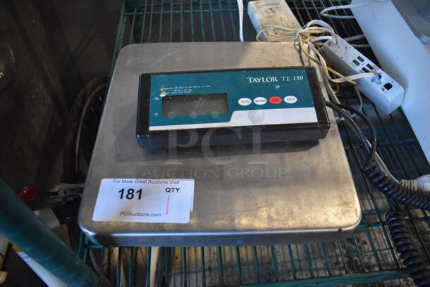 Taylor TE150 Metal Countertop Food Portioning Scale. 12x12x2.5. Tested and Working!