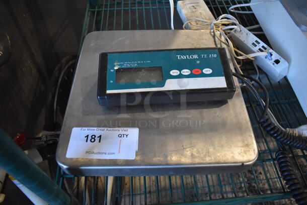 Taylor TE150 Metal Countertop Food Portioning Scale. 12x12x2.5. Tested and Working! - Image 1 of 4