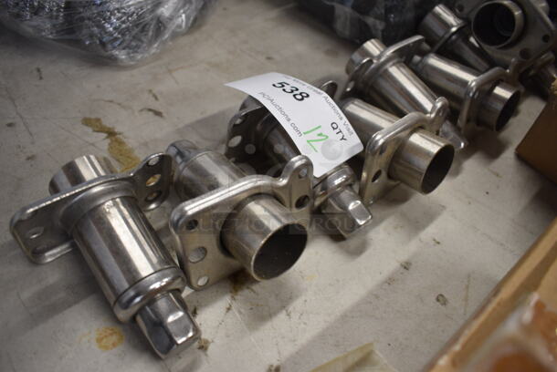 ALL ONE MONEY! Lot of 12 Metal Legs. 4x2.5x5 - Image 3 of 3