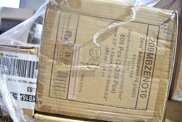 PALLET LOT of 35 BRAND NEW Boxes Including Dart 16 oz Flexstyle DSP Paper Food Containers and Lids, 209MBZENO10 ZENO Clear Square Cup, 11x6x11-1/16 White Die Cut. 35 Times Your Bid!  - Image 3 of 5