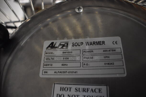Alfa SW10SS Stainless Steel Commercial Countertop Soup Kettle Food Warmer. 110 Volts, 1 Phase. 12.5x13x14. Tested and Working! - Image 4 of 4