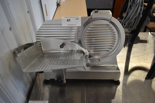 Stainless Steel Commercial Meat Slicer w/ Blade Sharpener. 115 Volts, 1 Phase. Tested and Working!