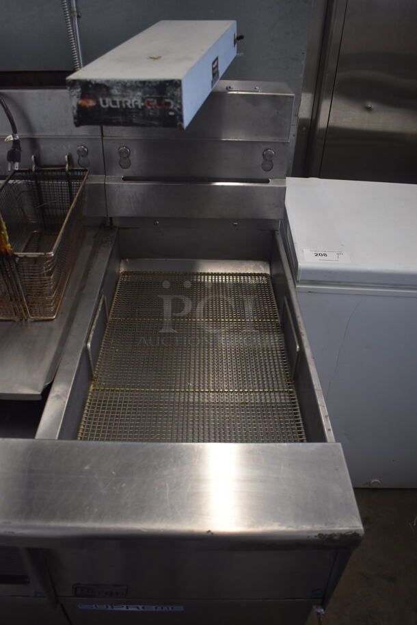 2013 Pitco SSH55 Double Natural Gas Powered Fryer 80,000 BTU w/ Dump Station and Filtration System. - Image 4 of 8