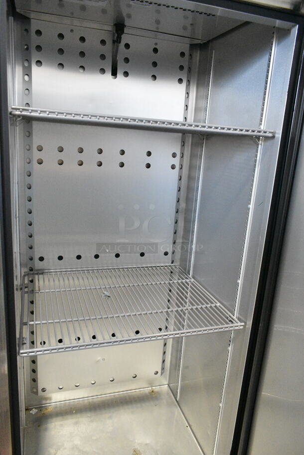 2021 True T-19F-HC Stainless Steel Commercial Single Door Reach In Freezer w/ Poly Coated Racks on Commercial Casters. 115 Volts, 1 Phase. Tested and Working! - Image 3 of 4