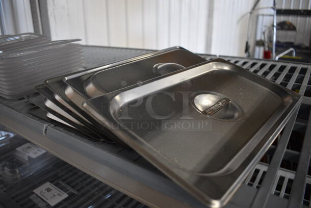 7 Stainless Steel Drop In Bin Lids; 6 1/3 Size, 1 1/4 Size. 7 Times Your Bid! - Image 2 of 3
