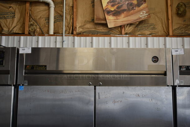 2013 True TG2R-2S ENERGY STAR Stainless Steel Commercial 2 Door Reach In Cooler w/ Poly Coated Racks on Commercial Casters. 115 Volts, 1 Phase. Tested and Working! - Image 2 of 8