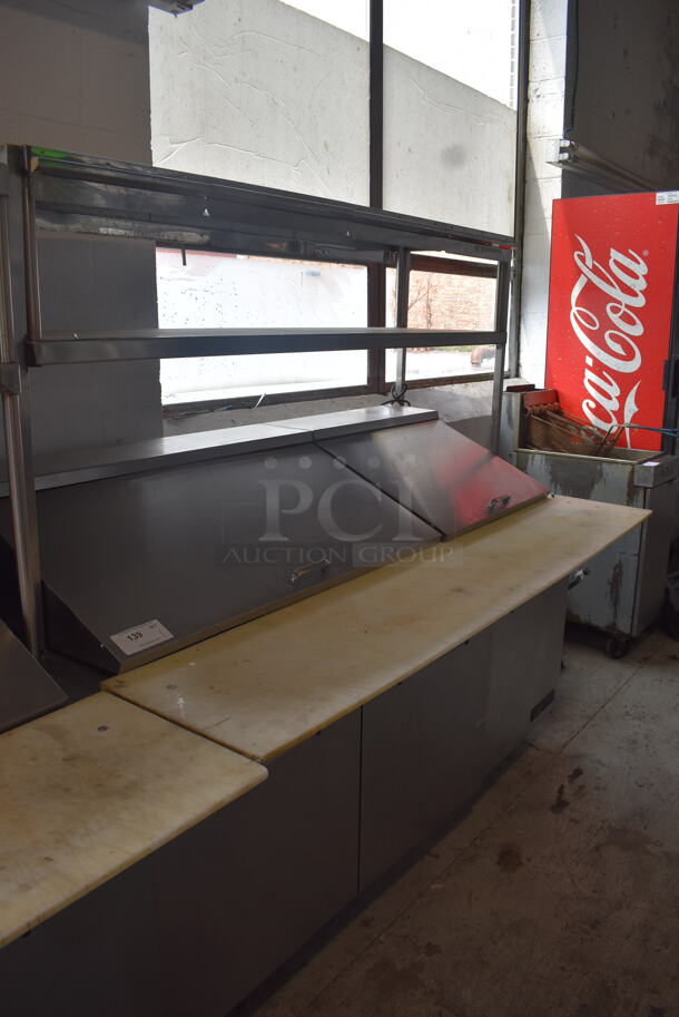 2015 Model True TSSU-72-30M-B-ST Commercial Stainless Steel Sandwich/Salad Prep Table With Overhead Shelving And Refrigerated Base With Steel Racks. 115V/1 Phase. Tested And Working! - Image 2 of 9