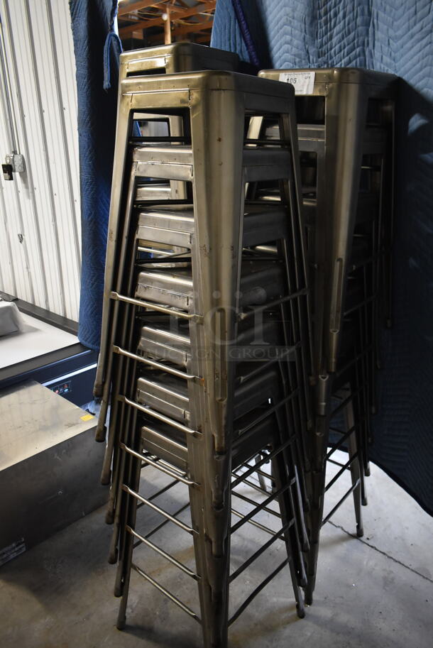 22 Gray Metal Tolix Bar Stools. 22 Times Your Bid! - Image 4 of 5