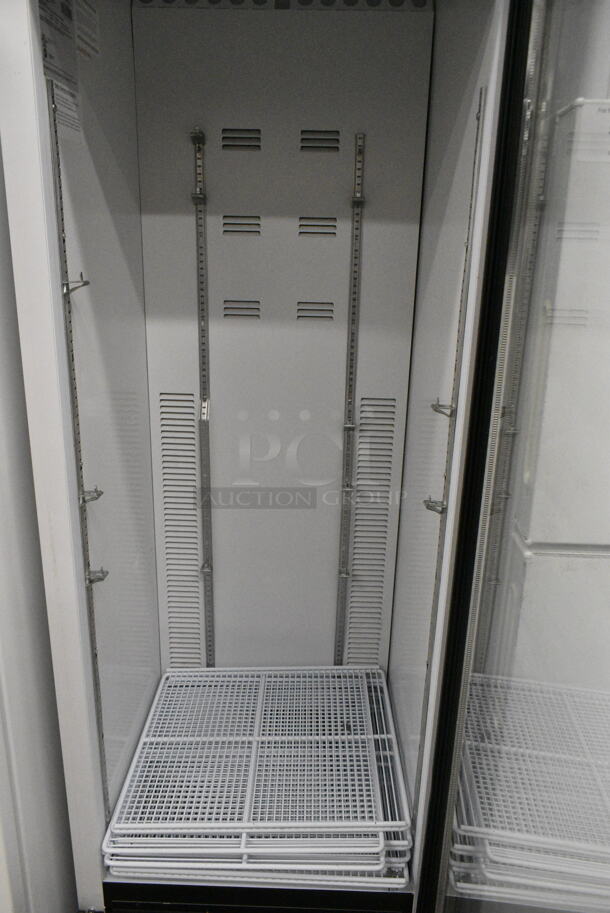 2019 Habco SE18 Metal Commercial Single Door Reach In Cooler Merchandiser w/ Poly Coated Racks. 115 Volts, 1 Phase. Tested and Working! - Image 2 of 4