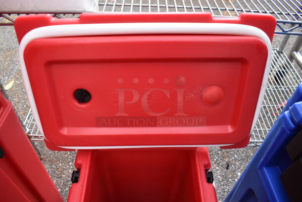 2 Cambro 500LCD Red Poly Insulated Beverage Holder Dispensers. 9x16.5x24. 2 Times Your Bid! - Image 9 of 12