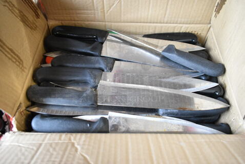 50 SHARPENED Stainless Steel Knives Including Chef Knives. 50 Times Your Bid! 