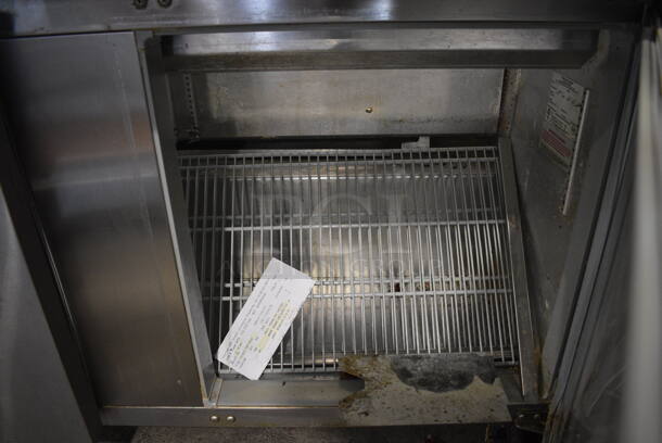Continental Model SW60-24M Stainless Steel Commercial Sandwich Salad Prep Table Bain Marie Mega Top Bain Marie w/ 2 Over Shelves on Commercial Casters. 115 Volts, 1 Phase. 60x36x72. Tested and Working! - Image 8 of 10
