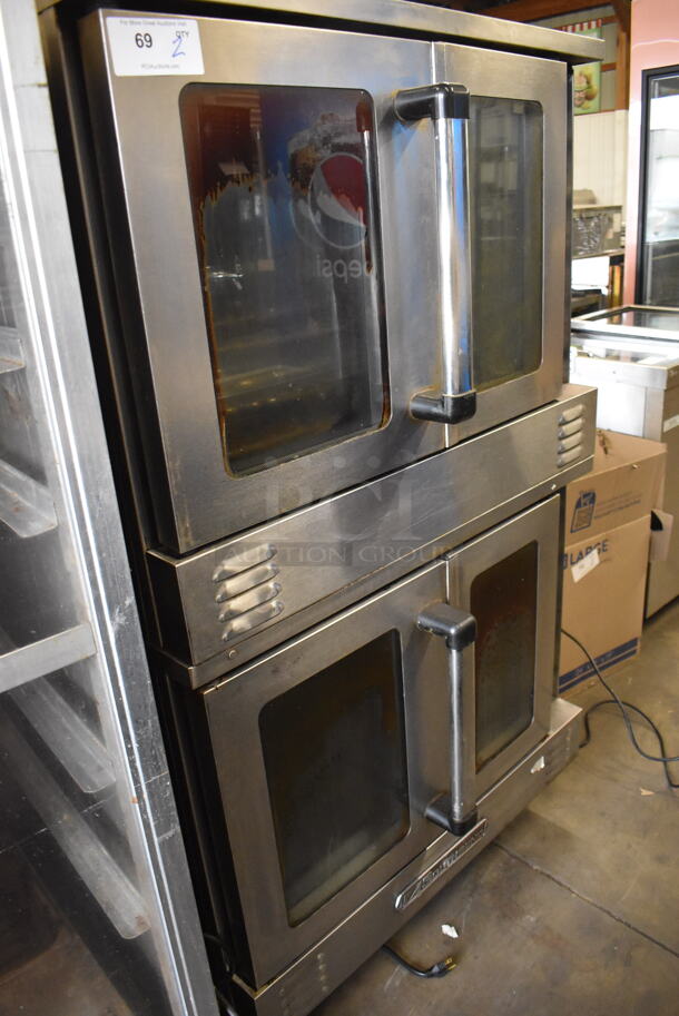 2 Southbend B Series Stainless Steel Commercial Natural Gas Powered Full Size Convection Oven w/ View Through Doors, Metal Oven Racks and Thermostatic Controls on Commercial Casters. 38x34x64.5. 2 Times Your Bid! - Image 4 of 9