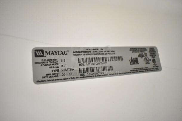 Maytag M1TXEGMYW01 Metal Cooler w/ Freezer. 115 Volts, 1 Phase. Cannot Test Due To Cut Power Cord - Image 7 of 7