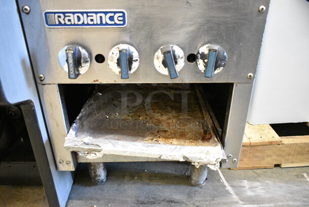 Radiance Stainless Steel Commercial Countertop Natural Gas Powered 2 Burner Range.  - Image 4 of 5