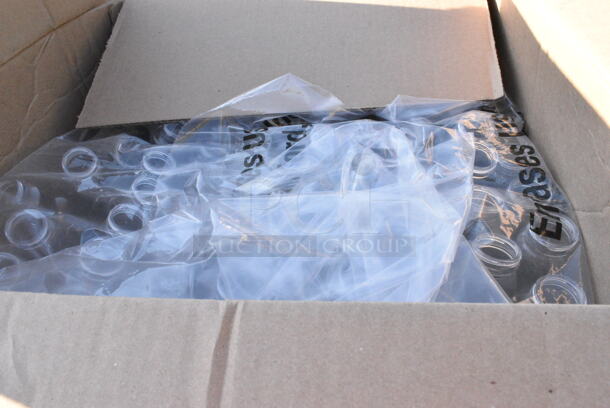 12 BRAND NEW Boxes Including JMSCC-16oz Milkman Clear Container 16 oz, Envases 348816 8 oz. Square Carafe PET Clear Juice Bottle - 360/Box, JBRCC-4oz 4oz Bullet Round Clear. 12 Times Your Bid!  - Image 9 of 10