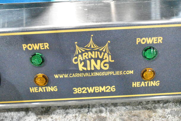 BRAND NEW SCRATCH AND DENT! 2023 Carnival King 382WBM26 Stainless Steel Non-Stick Double Belgian Waffle Maker with Timers. 120 Volts, 1 Phase. Tested and Working! - Image 4 of 8
