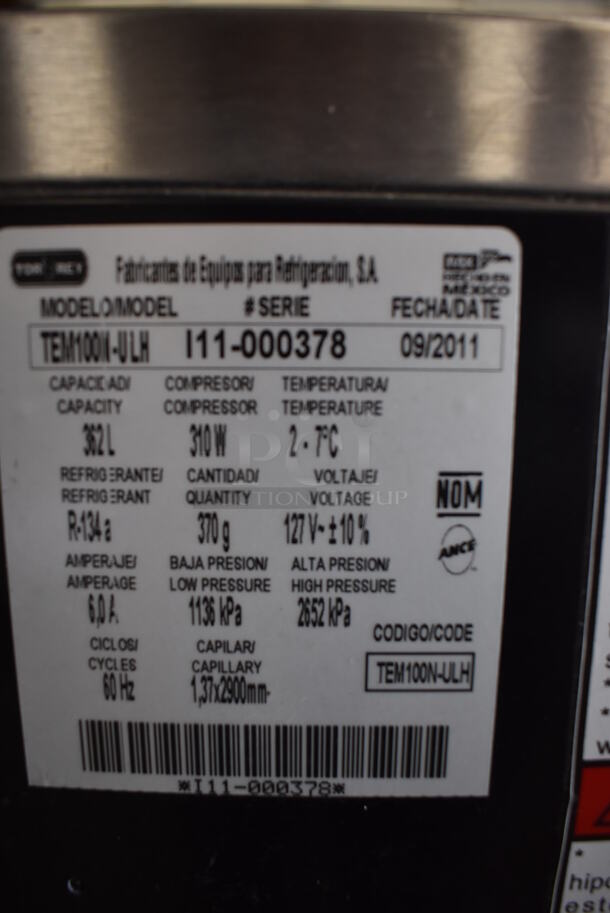 2011 Torrey TEM100M-ULH Stainless Steel Commercial Floor Style Deli Display Case Merchandiser. Back Door Is Missing Hinges. 127 Volts, 1 Phase. 41x35x48. Tested and Working! - Image 5 of 6