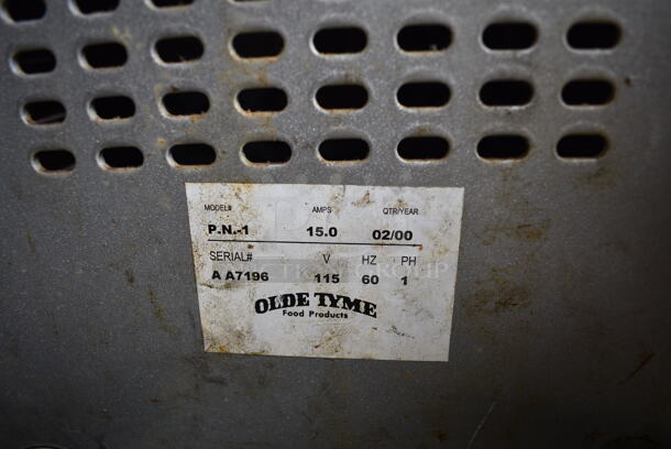 Olde Tyme PN1 Stainless Steel Commercial Countertop Nut Grinder Base w/ Hopper Mount. 115 Volts, 1 Phase. Tested and Working! - Image 4 of 4
