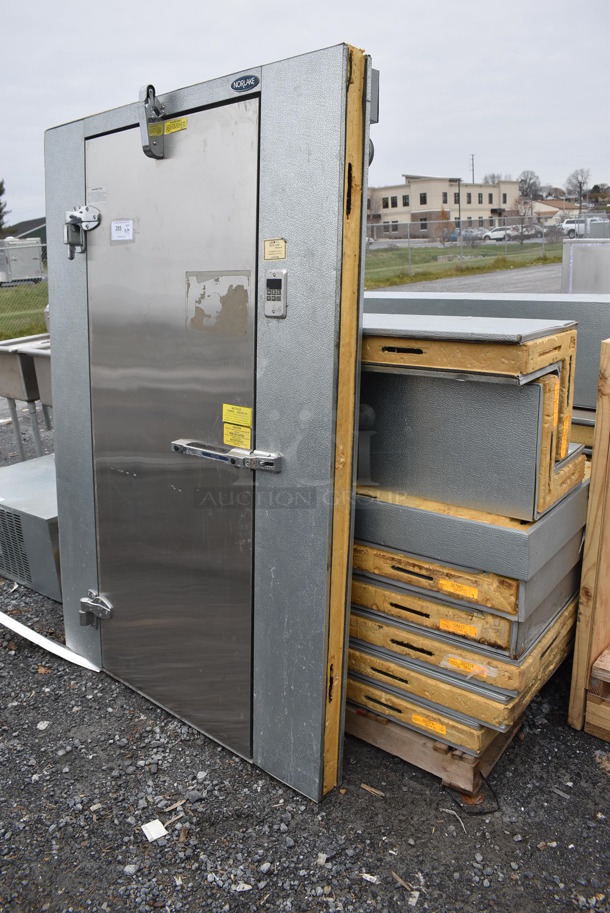 Norlake 6'X6'X6.5' SELF CONTAINED Walk In Cooler Box w/ Stainless Steel Door, Floor, Norlake CPB075DC-A Condenser and Copeland Compressor. 208-230 Volts, 1 Phase. - Image 2 of 9