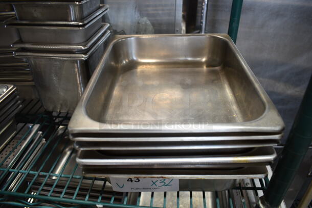 32 Various Stainless Steel Items Including Drop In Bins, Drop In Bin Lids and Center Hinge Chafer Lids. Includes 7x6.5x6, 7x6.5x2.5. 32 Times Your Bid! - Image 9 of 9