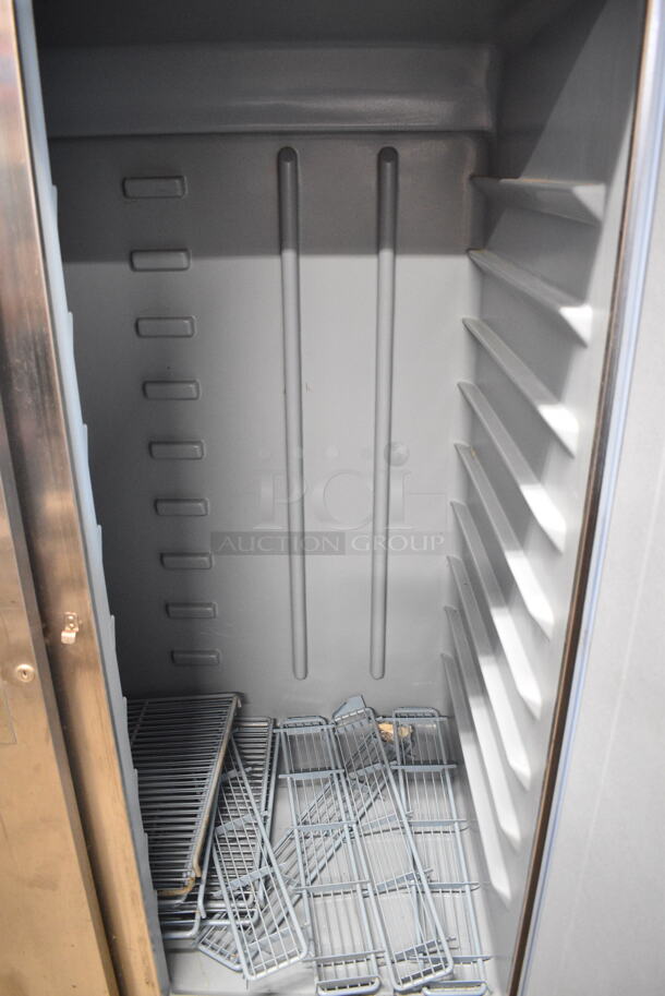 Delfield Stainless Steel Commercial 2 Door Reach In Cooler w/ Poly Coated Racks on Commercial Casters. Cannot Test - Unit Trips Breaker - Image 4 of 9