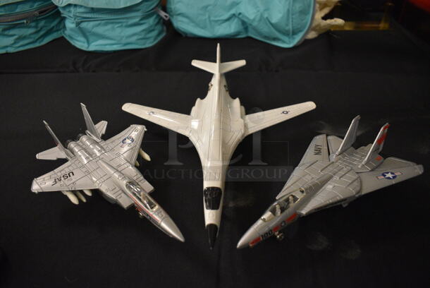 3 Military Collectible Airplanes. 3 Times Your Bid!