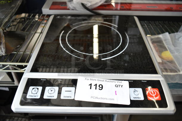 BRAND NEW SCRATCH AND DENT! 2023 Galaxy 177GICP18 Stainless Steel Commercial Countertop Induction Range / Cooker. 120 Volts, 1 Phase.  - Image 2 of 3