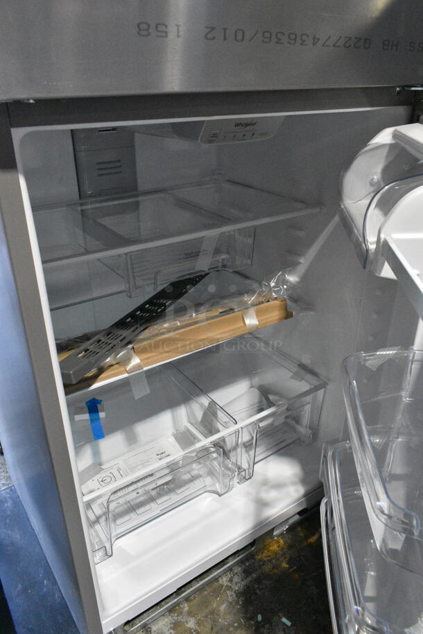 BRAND NEW SCRATCH AND DENT! 2023 Whirlpool WRT311FZDM02 Stainless Steel Cooler w/ Freezer. 115 Volts, 1 Phase. Tested and Working! - Image 7 of 10