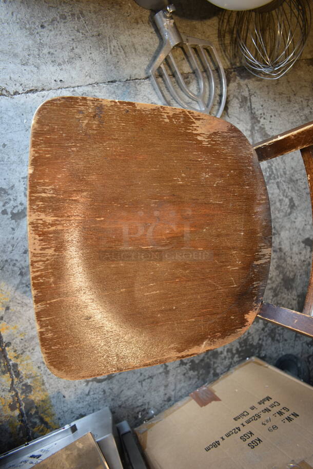 Wooden Dining Height Chair w/ Ladder Back Rest. - Image 2 of 5