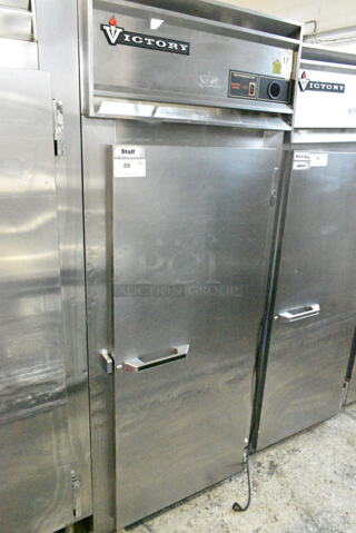 Victory RS-1D-S7-EW Stainless Steel Commercial Single Door Reach In Cooler. 115 Volts, 1 Phase. Tested and Working!