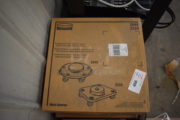 2 BRAND NEW IN BOX! Rubbermaid Dolly on Casters. 2 Times Your Bid!