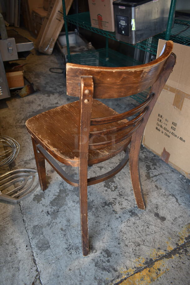 Wooden Dining Height Chair w/ Ladder Back Rest. - Image 5 of 5
